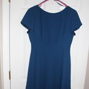Talbots Dress; Size 10; Midnight blue; A Line; Knee length; ruffled at bottom